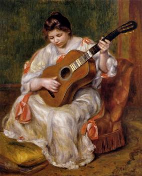 Pierre Auguste Renoir : Woman Playing the Guitar